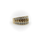 Vintage 14k Gold Diamond Encrusted Band