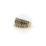 Vintage 14k Gold Diamond Encrusted Band