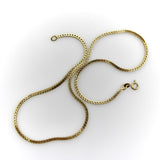 Vintage 14K Gold Squared Wheat Chain Chain Kirsten's Corner