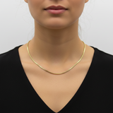 Vintage 14K Gold Squared Wheat Chain
