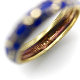 Vintage 18K Gold Tiffany & Co Blue Enamel Ring / Band jewelry Kirsten's Corner