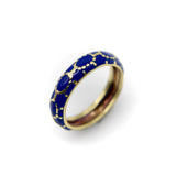 Vintage 18K Gold Tiffany & Co Blue Enamel Ring / Band jewelry Kirsten's Corner
