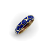 Vintage 18K Gold Tiffany & Co Blue Enamel Ring / Band jewelry Kirsten's Corner