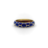 Vintage 18K Gold Tiffany & Co Blue Enamel Ring / Band jewelry Kirsten's Corner