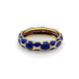 Vintage 18K Gold Tiffany & Co Blue Enamel Ring / Band jewelry Kirsten's Corner