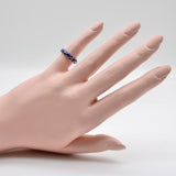 Vintage 18K Gold Tiffany & Co Blue Enamel Ring / Band jewelry Kirsten's Corner