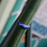 Vintage 18K Gold Tiffany & Co Blue Enamel Ring / Band jewelry Kirsten's Corner