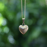 Vintage 14K Gold Puffy Heart Pendant / Charm Pendant, Charm Kirsten's Corner