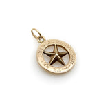 Edwardian 14K Gold “This Be Your Lucky Star” Pendant in German jewelry Kirsten's Corner