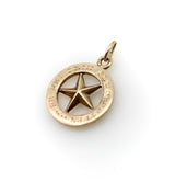 Edwardian 14K Gold “This Be Your Lucky Star” Pendant in German jewelry Kirsten's Corner