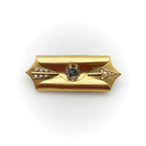 14K Gold Envelope Shaped Mourning Locket with Arrow Brooches, Pins Kirsten's Corner