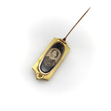 14K Gold Envelope Shaped Mourning Locket with Arrow Brooches, Pins Kirsten's Corner