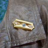 14K Gold Envelope Shaped Mourning Locket with Arrow Brooches, Pins Kirsten's Corner
