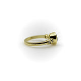 Signature Sapphire and Diamond Bezel Set 18K Gold Ring ring Kirsten's Corner