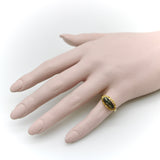 Gold Rush Era 22K and 14K Gold Nugget and Moss Agate Ring RING Kirsten's Corner