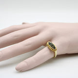 Gold Rush Era 22K and 14K Gold Nugget and Moss Agate Ring RING Kirsten's Corner