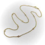 14K Gold Old European Cut Diamond by the Yard 17.5” Necklace Necklace Kirsten's Corner