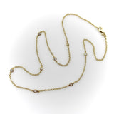 14K Gold Old European Cut Diamond by the Yard 17.5” Necklace Necklace Kirsten's Corner