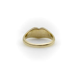 14K Gold Signature Heart Signet Ring with Heart-Shaped Diamond ring Kirsten's Corner