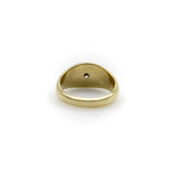 14K Gold Signature Oval Signet Ring with Heart-Shaped Diamond ring Kirsten's Corner