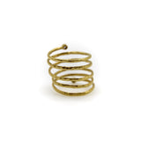 Gurhan 22K Gold Diamond Spiral Coil Ring from Rain Collection Gurhan