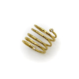 Gurhan 22K Gold Diamond Spiral Coil Ring from Rain Collection Gurhan