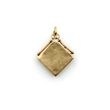 14K Gold Victorian Hand Engraved Square Fob Locket locket Kirsten's Corner