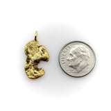 Vintage 22K Gold Nugget Pendant with Pac-Man Resemblance Pendant, Charm Kirsten's Corner