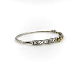 Edwardian Yellow Sapphire and Diamond Filigree Bracelet in Platinum Bracelet Kirsten's Corner