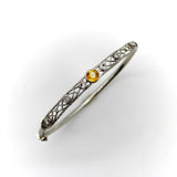 Edwardian Yellow Sapphire and Diamond Filigree Bracelet in Platinum Bracelet Kirsten's Corner