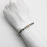 Edwardian Yellow Sapphire and Diamond Filigree Bracelet in Platinum Bracelet Kirsten's Corner