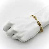 Victorian French 18K Gold Fancy Link Bracelet with Diamonds Bracelet Kirsten's Corner