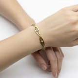Victorian French 18K Gold Fancy Link Bracelet with Diamonds Bracelet Kirsten's Corner