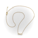 18K Gold and Diamond Infinity Necklace jewelry Kirsten's Corner