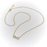 18K Gold and Diamond Infinity Necklace jewelry Kirsten's Corner