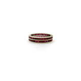 14K Gold Synthetic Ruby Eternity Band RING Kirsten's Corner