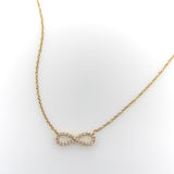18K Gold and Diamond Infinity Necklace jewelry Kirsten's Corner