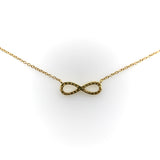 18K Gold and Diamond Infinity Necklace jewelry Kirsten's Corner