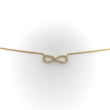 18K Gold and Diamond Infinity Necklace jewelry Kirsten's Corner