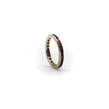 14K Gold Synthetic Ruby Eternity Band RING Kirsten's Corner