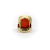 14K Gold Carnelian Intaglio Signet Ring M’Dowall Family Crest RING Kirsten's Corner
