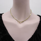 Art Deco 14K Gold Alternating Link Watch Chain jewelry Kirsten's Corner