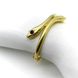 18K Gold Victorian Snake Bracelet with Rubies and Diamonds Bracelet Kirsten's Corner