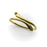 18K Gold Victorian Snake Bracelet with Rubies and Diamonds Bracelet Kirsten's Corner