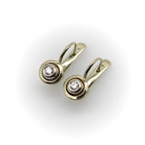 Art Deco 14K Gold Diamond Earrings Earrings Kirsten's Corner