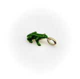 Vintage 14K Gold Green Enameled Frog Charm Charm Kirsten's Corner