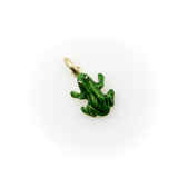 Vintage 14K Gold Green Enameled Frog Charm Charm Kirsten's Corner