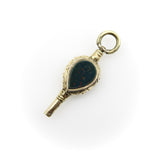 Early Victorian 12K Gold Rock Crystal and Bloodstone Tear Drop Fob jewelry Kirsten's Corner
