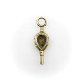 Early Victorian 12K Gold Rock Crystal and Bloodstone Tear Drop Fob jewelry Kirsten's Corner