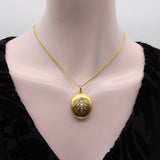 Victorian 14K Gold Locket with Floral Pearl and Enamel Decoration locket Kirsten's Corner